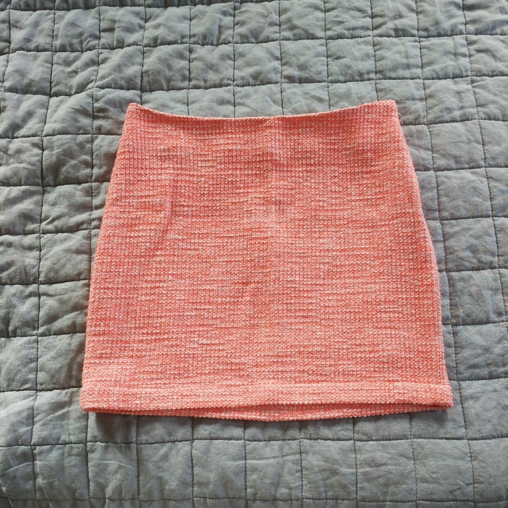 Madewell Textured Orange Miniskirt